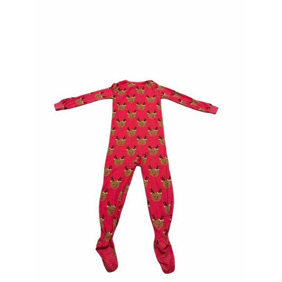 The Children's Place Baby 2T Reindeer Print Long Sleeve Stretchie One Piece - Picture 10 of 14